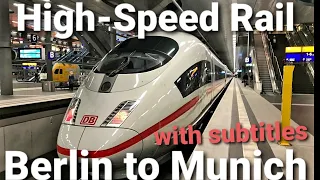 ICE train ride from Berlin to Munich via Erfurt-Nuremberg high-speed line | 🇩🇪 Germany