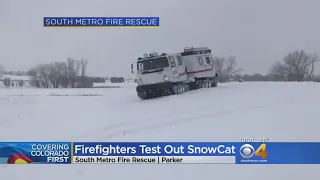 Emergency Crews Test Out Snowcat That Will Be Used During Emergencies