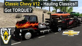 🎶Classic Metal: Chevy COE mid-V12 Rat-Rod | ATS 1.47x Mods WIP Testing | FREE Patreon Mods