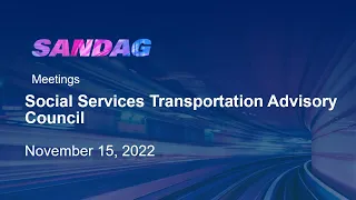 Social Services Transportation Advisory Council - November 15, 2022