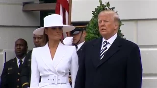 FULL ARRIVAL CEREMONY: Trump Welcomes French President Macron To The White House