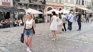 Львів 2023 4K: музика і танці на Площі Ринок у Львові Lviv 4K summer 2023