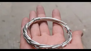 Process men's silver bracelets,see how silversmith turns a pile of old silver jewelry into treasure.