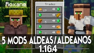 5 MODS que MEJORAN las ALDEAS / ALDEANOS para MINECRAFT 1.16.4 🏡🧑🏻