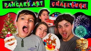 PANCAKE ART Challenge W/ Kayla And TJ *FAIL*