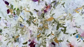 Floral. Acrylic painting on linen by Viktoria Ganhao.