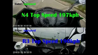 Kawasaki Ninja 400 VS Yamaha YZF R3 | Performance Test | Top Speed Comparison