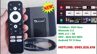 Đầu Box Tx3mini+ Plus 2023 Kèm Khiển Bằng Giọng Nói, Biến Mọi Tivi Thành Smart TV