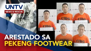 5 Chinese nationals, hinuli sa pagbebenta ng pekeng sapatos; bulto ng counterfeit items, nakumpiska