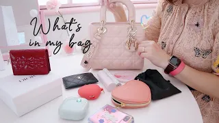 SUB) What’s in my bag 👜 | Lady Dior | Dior Card Holder Unboxing