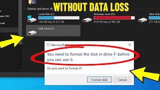 You need to format the disk in drive before you can use it Without formatting Windows 11/10/8/7 FIX✅