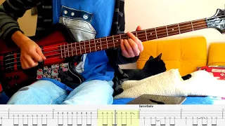 Pennyroyal Tea – Nirvana – Bass cover with tabs and the cat (4k)