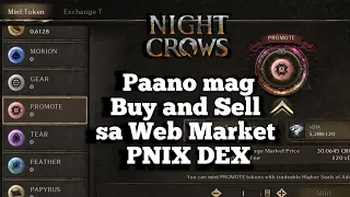 Night Crows paano mag Buy & Sell ng Morion at iba pang token sa Website Market | Pnix Dex and Wemix