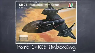 Building the Italeri 1/72 SR-71 Blackbird--Part 1 Unboxing the Kit