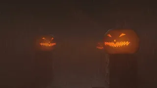 Halloween Pumpkins with Rain Animation | Free Background, Stock Footage