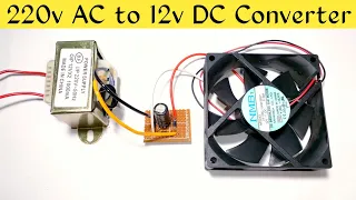 Make a 220v AC to 12v DC Converter|Make a Bridge Rectifier with Diode 1N4007|AC to DC Converter Make