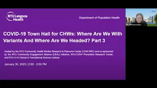 COVID-19 Town Hall for Community Health Workers: Current Variants & Where We Headed, Part 3