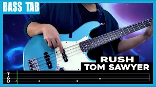 【RUSH】[ Tom Sawyer ] cover by Cesar | LESSON | BASS TAB