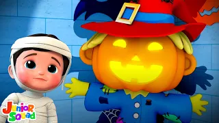 Monster In The Dark | Scary Nursery Rhymes for Children | Halloween Songs For Babies | Junior Squad