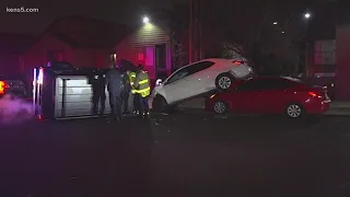 SAPD responds to over 100 car accidents caused by icy roads, one officer struck by car and injured