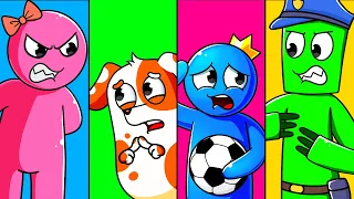 RAINBOW FRIENDS: No No PLAY SAFE, HOODOO! Don't Play FOOTBALL on the ROAD | Cartoon Animation