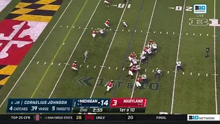 Michigan WR Mike Sainristil insane touchdown catch against Maryland