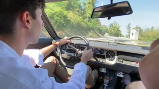 FAST ride on a 1973 LAMBORGHINI Urraco p250s with Ansa exhaust