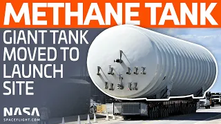 Large Methane Tank Moved to the Launch Site | SpaceX Boca Chica