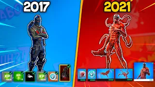 Evolution of Fortnite Battle Pass 2017-2021 (ALL SEASONS)