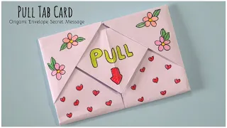 Pull tab Card Origami Envelope Card | Letter Folding Origami | Teachers Day Card | DIY Greeting Card