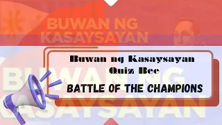 Buwan ng Kasaysayan Quiz Bee|General Knowledge Philippine History|