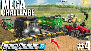 FIRST WHEAT HARVEST & FIELD CREATION | MEGA Equipment Challenge | Farming Simulator 22 - Ep4