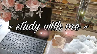 asmr 1 hour real time study with me + lofi- music/ taking note with Samsung galaxy tab s7 我们一起温习吧!!