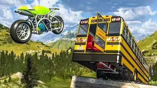 Incredible Stunts & Jumps & Fails Crashes #1 - BeamNG Drive