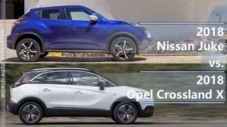 2018 Nissan Juke vs 2018 Opel Crossland X (technical comparison)