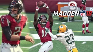 Madden 18 Packers vs Falcons Gameplay (Mercedes-Benz Stadium) Full Game