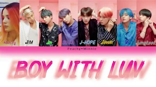 BTS ft Halsey 'Boy With Luv' Color Coded Lyrics Han/Rom/Eng