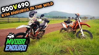 KTM 500 EXC vs 690 Enduro: Big Fella Shreds - MVDBR Enduro #330