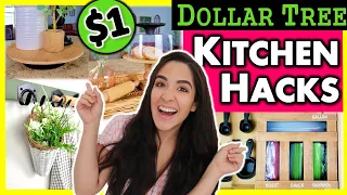 MIND BLOWN 🤯 Kitchen Organization HACKS! Get organized with these $1 Dollar Tree EASY ideas!