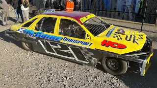 2L Saloon Stockcars Heat 1 Cowdenbeath Racewall 27/04/24.