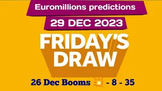 Euromillions prediction for today 29 Dec 2023 | euromillions live tonight prediction