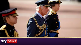 King Charles follows Queen's coffin to Westminster Hall