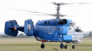 Kamov Ka-32C engine start and take off from Hévíz-Balaton Airport, Hungary