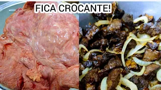 BOFE FRITO SEM SEGREDO/RECEITA APROVADA/FICA SEQUINHO E CROCANTE /COMIDA SIMPLES E BOA