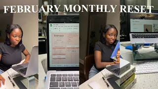 FEBRUARY MONTHLY RESET | reaching milestones, budget with me + setting new goals ✨