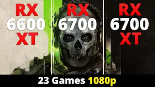 RX 6600 XT vs RX 6700 vs RX 6700 XT - 23 Games 1080p