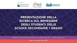 Presentazione della ricerca sul benessere degli studenti delle scuole secondarie di primo grado