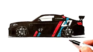 How to draw a Black BMW