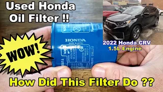 Honda 15400-RTA-003 Oil Filter Cut Open, Used Oil Filter Cut Open