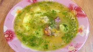 Гороховый суп  с копчёными рёбрышками в скороварке. Очень вкусно, сытно и ароматно!